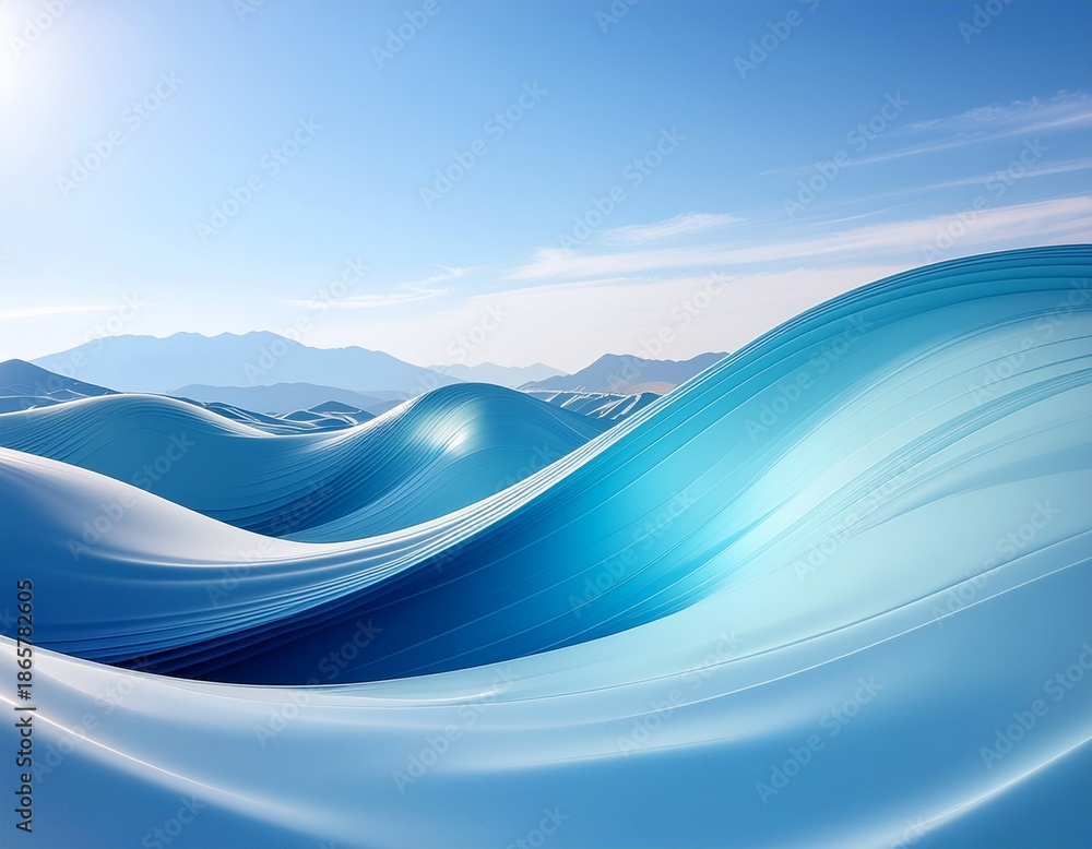 Naklejka premium Abstract flowing wave background for technology and digital design