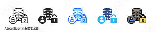 Personal Data Rights Icon Set Multiple Style Collection
