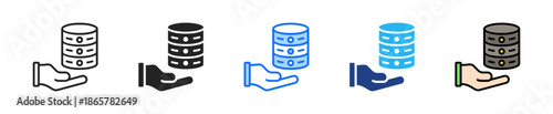 Data Responsibility Icon Set Multiple Style Collection