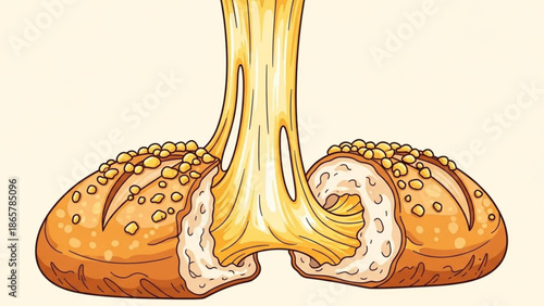 Detailed illustration of mushrooms with stems and caps on white background, perfect for nature and food related designs with organic