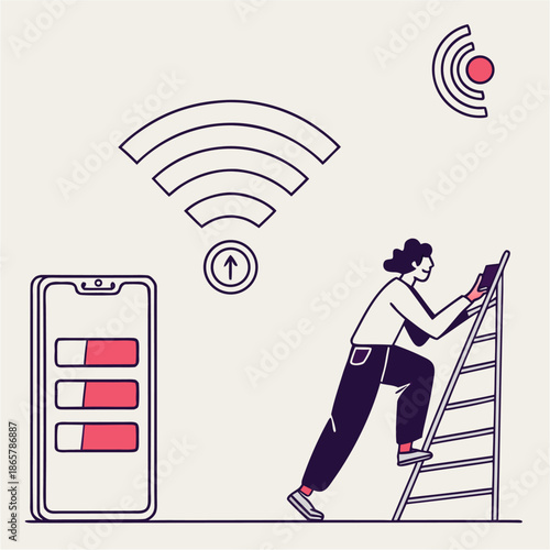 Chasing Connection: A Low Battery Struggle for WiFi.

