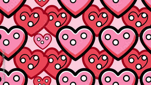 seamless background with hearts