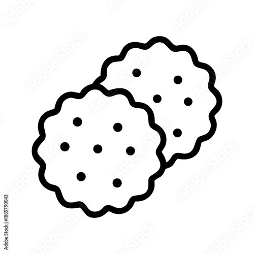 Delightful Biscuit Icon  A Sweet Symbol of Comfort and Indulgence