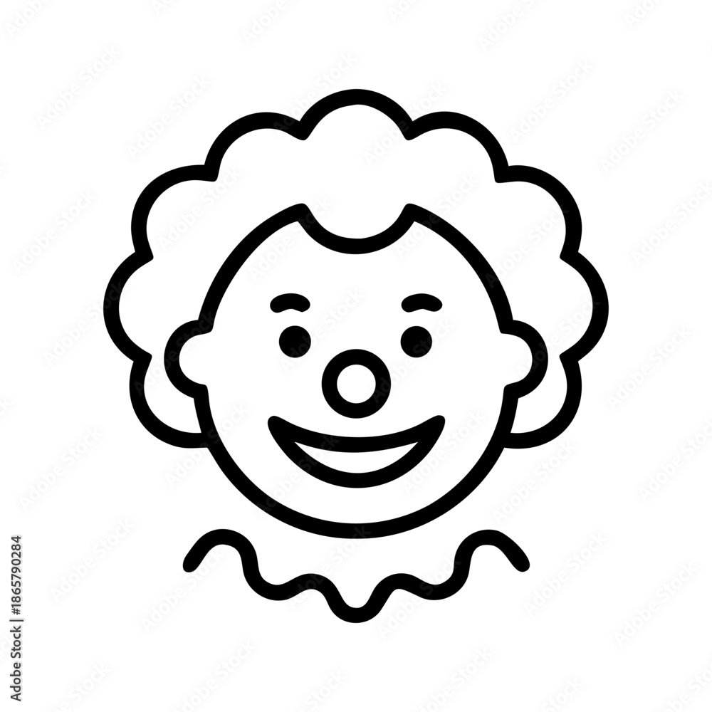 Obraz premium Whimsical Clown Icon A Playful Touch for Your Designs