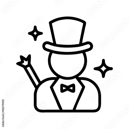 Enchanting Magician Icon  A Spellbinding Design for Your Creative Projects