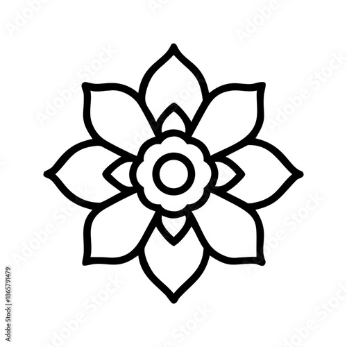 Intricate Mandala Icon  A Fusion of Art and Spirituality