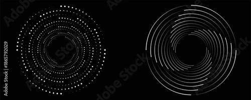 Spiral with gray colors lines as dynamic abstract vector background or logo or icon. spiral circle abstract dot spiral