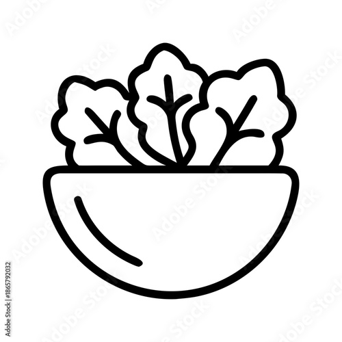 Fresh Greens  A Vibrant Salad Icon Design