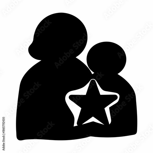 Favorite family member or preferred user icon, symbolizing a special connection or important contact Vector, illustration