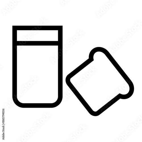 Breakfast icon set in the morning