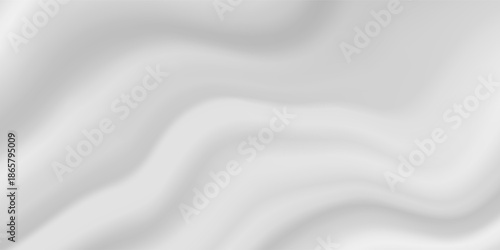 Smooth elegant white silk vector or satin luxury cloth texture background. White gray satin texture that is white silver fabric silk background. Soft shiny creased satin fabric folding texture.