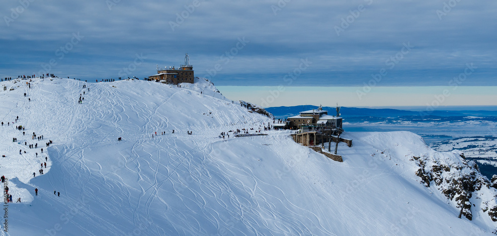 Fototapeta premium mountain peak, snow-capped winter rocks, snow Kasprowy Wierch, Poland