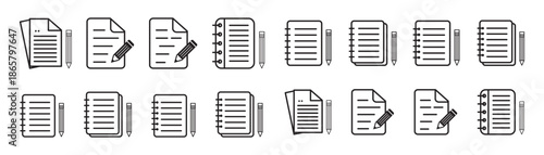 Edit icon set. edit document icon. edit text icon. pencil. sign up
