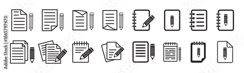Edit button icons. EPS 10. Graphic icon vector designs