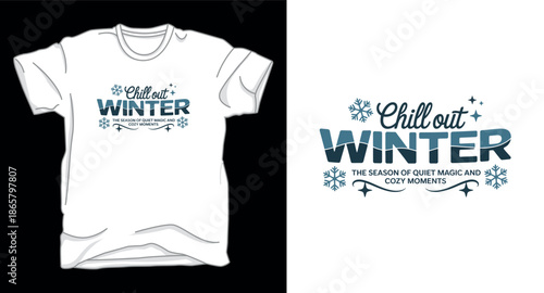 Chill out winter graphic vector art t-shirt design print template