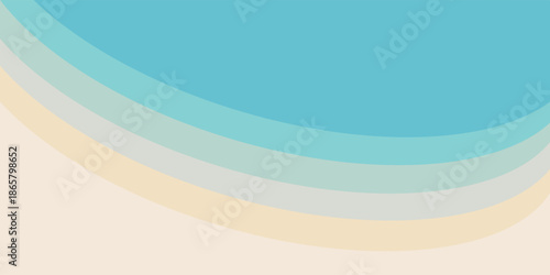 Blue sea and beach summer banner background with abstract ripple