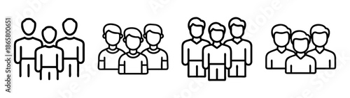 Crowd of people illustration vector, group of people icon, team members clipart, community graphic design