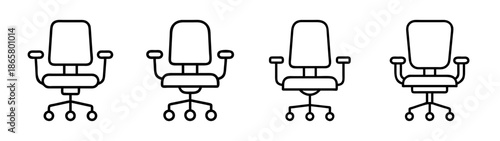 Office chair ergonomic desk chair swivel chair computer chair task chair adjustable chair black line art 