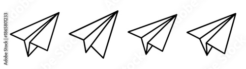 Paper airplane vector illustration origami planes drawing diy art craft design template simple s style
