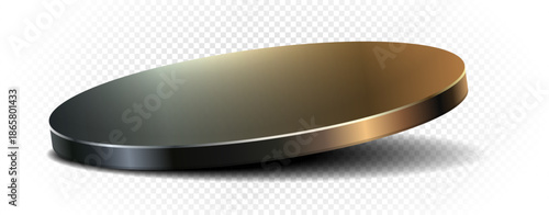 Levitation Gold black luxury podium Vector stage for premium product display with shadow