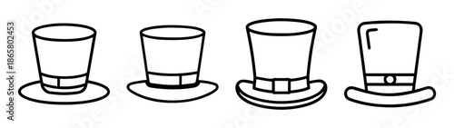 Leprechaun hat st patricks day top hat vector illustration for irish holiday celebration design