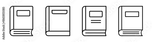 Illustration of standing books for education, reading, library, and literature resources collection