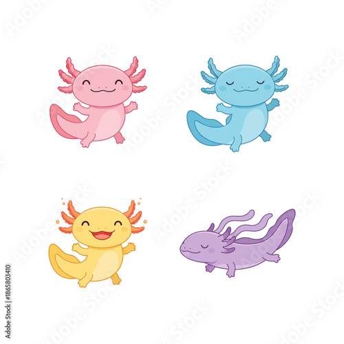 Vibrant Axolotl in Its Natural Habitat - A Unique Aquatic Creature