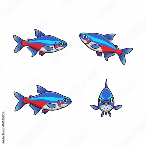 Vibrant Neon Tetra Fish in a Stunning Aquarium Setting