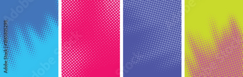 abstract colorful halftone dot Circle backgrounds vector. Set of Abstract dotted circles, round halftone dotted pattern geometric background