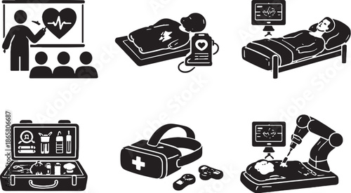 Nurse Training and Simulation Systems Silhouette Bundle.eps