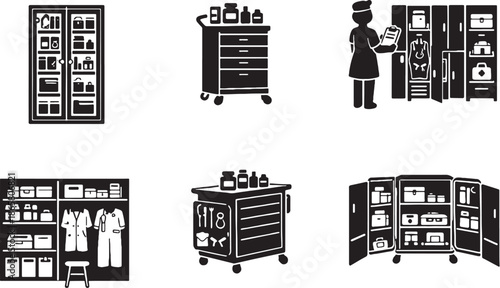 Nurse Disaster Response Systems Silhouette Bundle eps