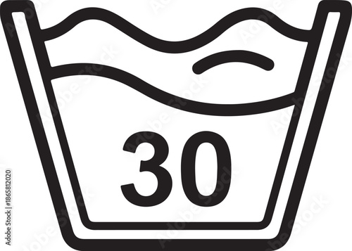 Laundry care instruction symbol isolated on white background, Vector, illustration