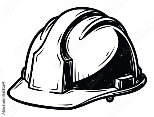 Reliable personal protective equipment hard hat essential for construction workers safety and industrial protection widely used for workplace signage or educational materials