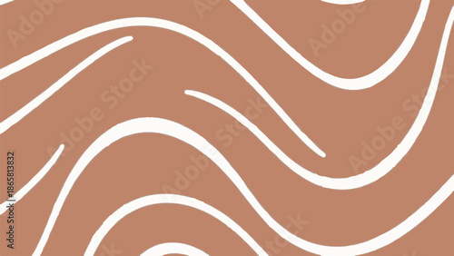 Abstract brown background with flowing white organic lines, evoking natural movement