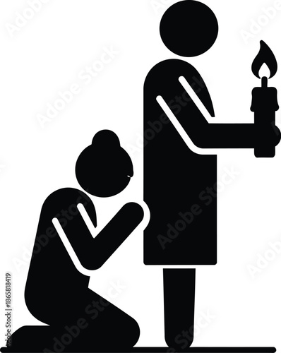 man and woman silhouette vector, International Day for the Right to the Truth concerning, Gross Human Rights Violations and for the Dignity of Victims, people, candle