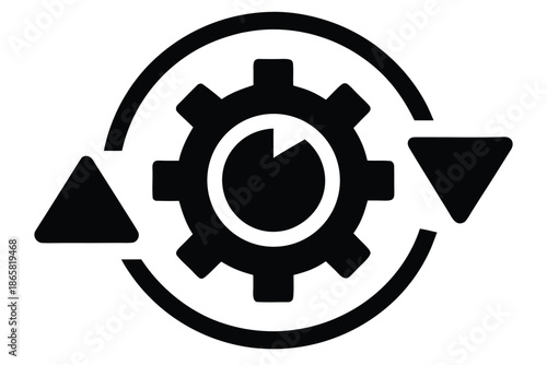 system update vector icon silhouette