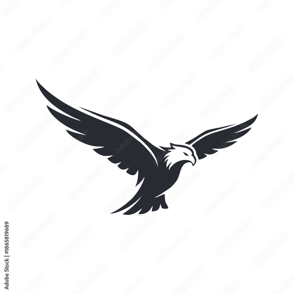 Fototapeta premium Black and white eagle logo vector images & illustrations