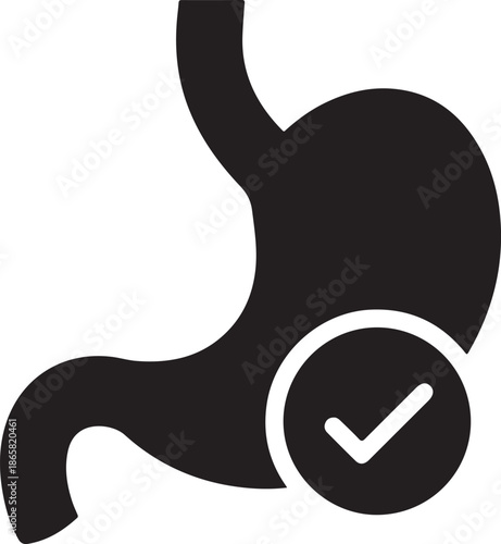 Healthy digestive system isolated on white background, Vector, illustration