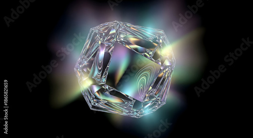 Crystal Prism Energy Glow Abstract Background