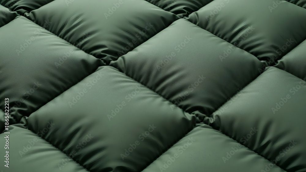 Fototapeta premium Olive Quilted Texture Cozy Comfort with Soft Fill Pattern Background.