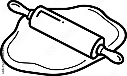 Rolling Pin Baking Kitchen Tool Vector Illustration