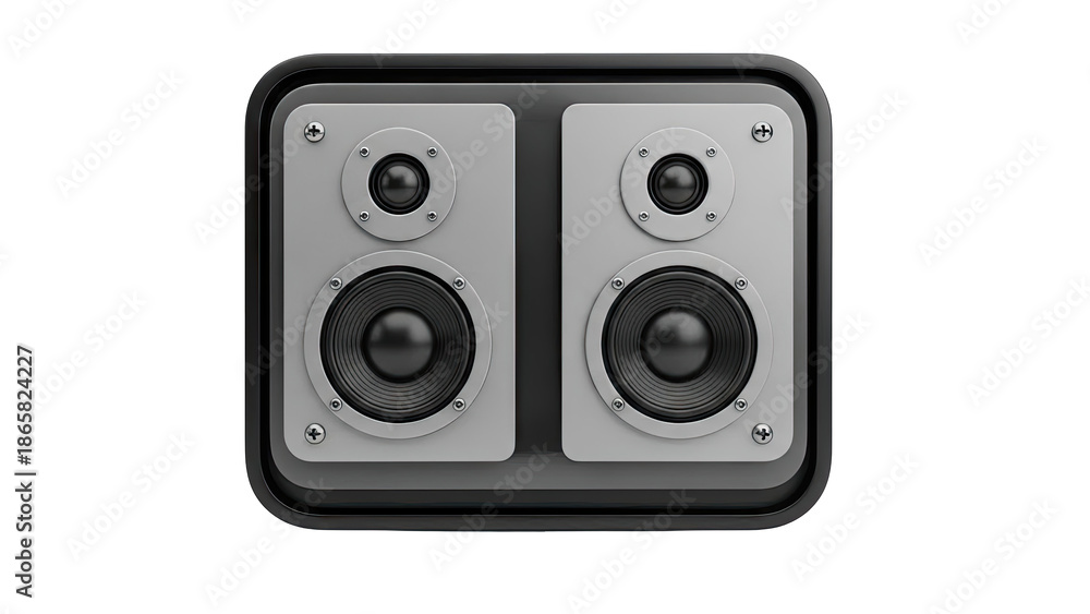 Fototapeta premium Two-way bookshelf speaker system