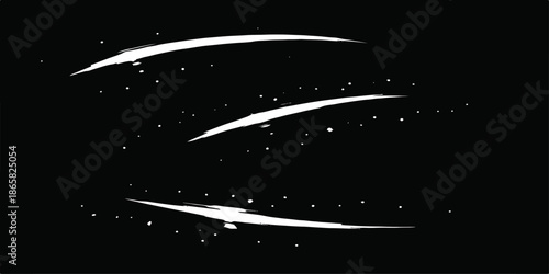 Vector illustration of a bright stars and stripes design featuring a magic glow and sparkle over a dark night sky for a winter Christmas celebration background