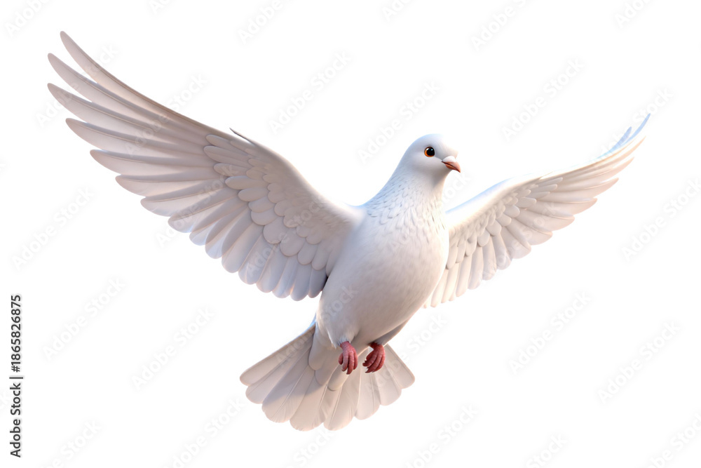 Obraz premium White Dove in Flight Symbolizing Peace