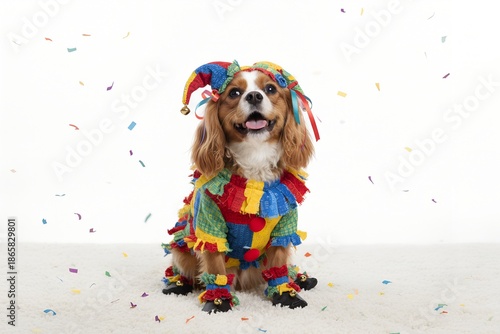 Cute Dog Wearing Costume on Dress Up Your Pet Day
