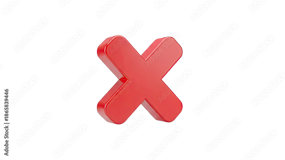 Obraz premium Red X Mark