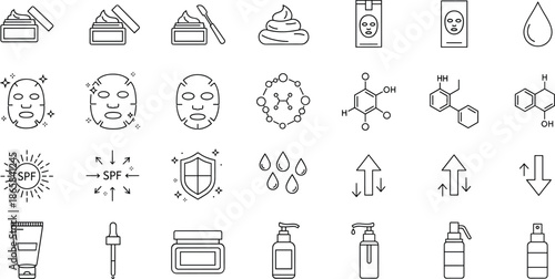 Solid and Outline Vector Icon Set Featuring Security Cameras, Keypad Access Panels, and Shielded Alarm System Symbols