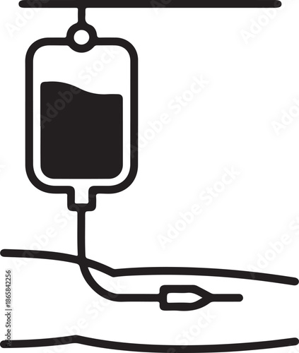 Medical iv drip icon