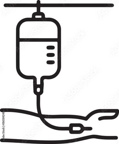 Intravenous therapy in progress