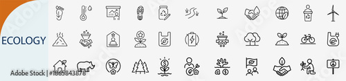 Ecology Icons: A collection of meticulously crafted, modern, and simple ecology icons, ideal for use in environmental-themed projects and designs. They evoke themes of sustainability and green living.